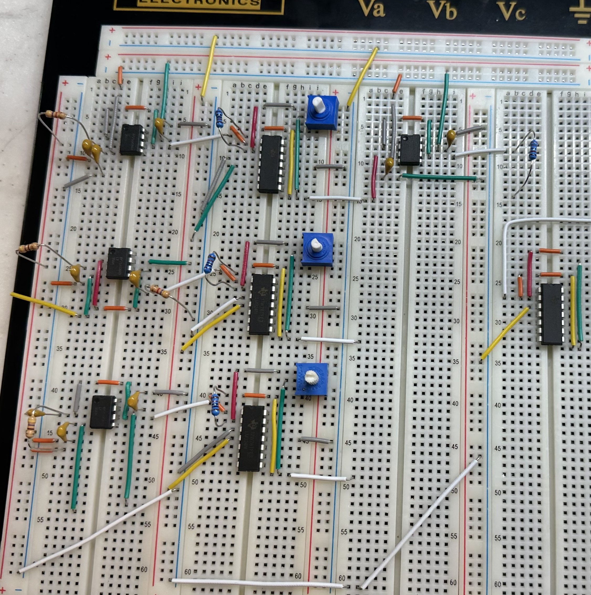 Breadboard Circuit of Audio Equalizer